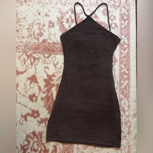 White Fox Boutique Chocolate Mini Dress